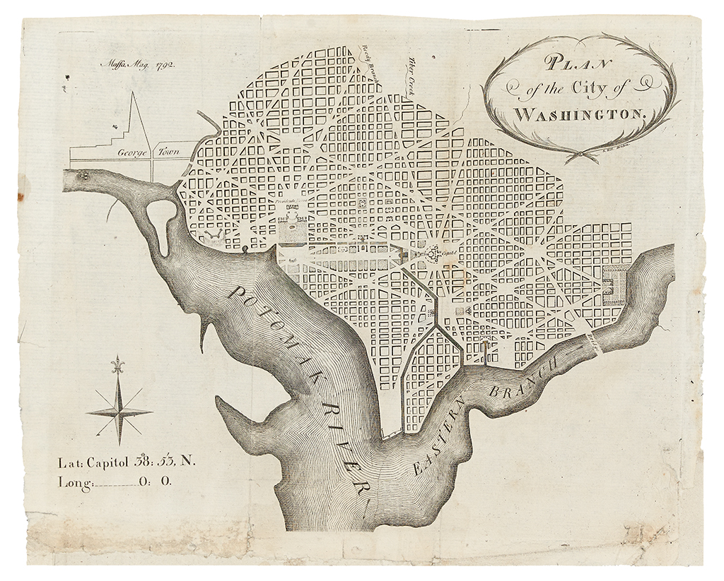 (WASHINGTON, D.C.) Hill, Samuel. Plan of the City of Washington.